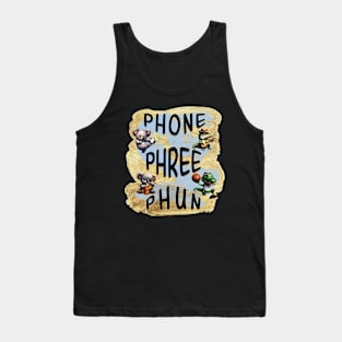 Phone Phree Phun Animal Music Sports Tank Top